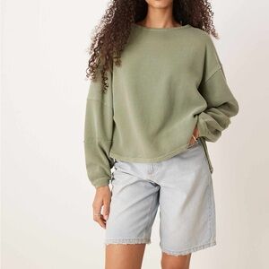 Free People total eclipse tee in oil green XS